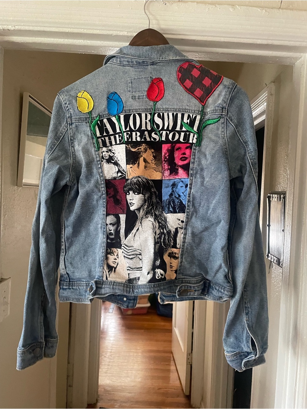 Taylor Swift The Eras Tour Denim Jacket with Colorful Back Patch